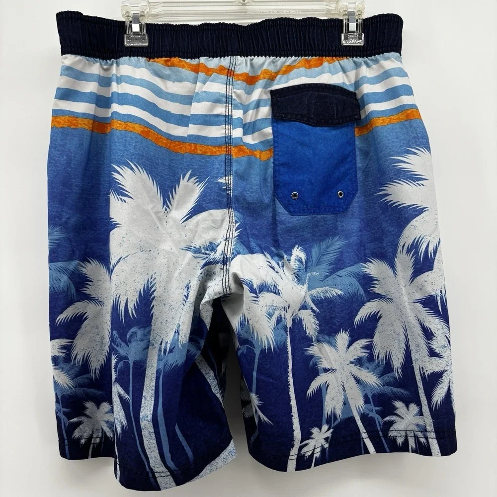 CORONA‎ Extra Mens Swim Board Shorts 34-36Hook Loop Pocket Lined Hawaii Blue
